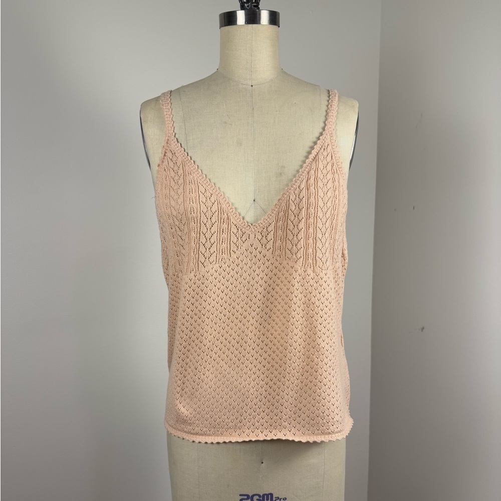 Doēn knit peach tank top size XL